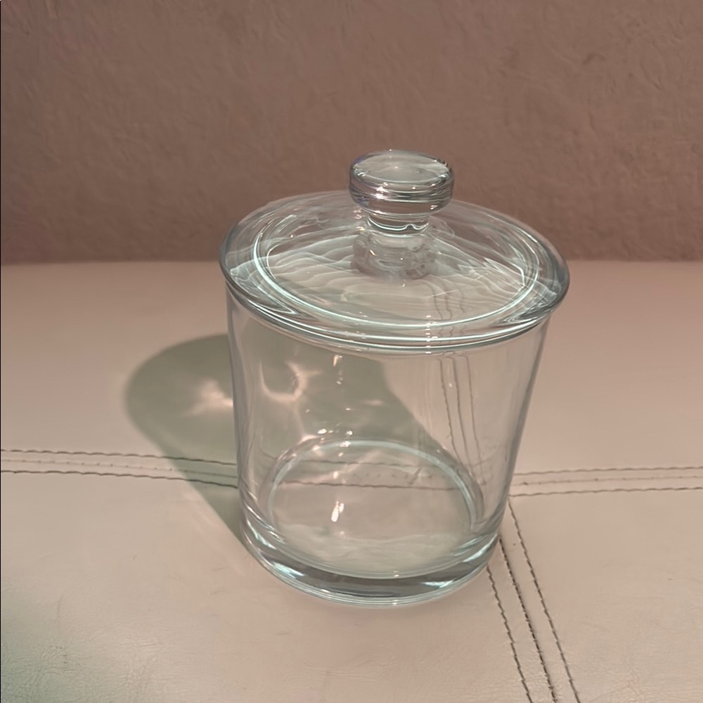 Clear Glass Storage Jar with Lid